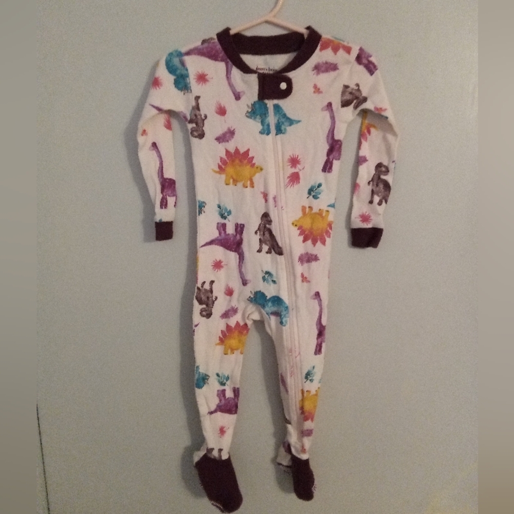 Burt's Bees Baby Dinosaur Print Footie Pajamas - Multicolor 12 M